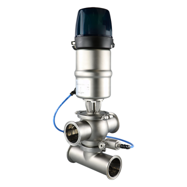 Four way external cleaning anti mixing valve