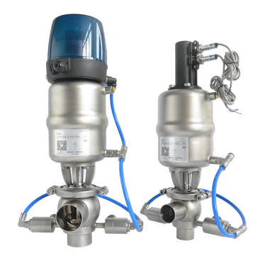 Single seat external cleaning anti mixing valve