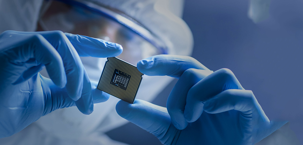 Application in the electronic semiconductor industry