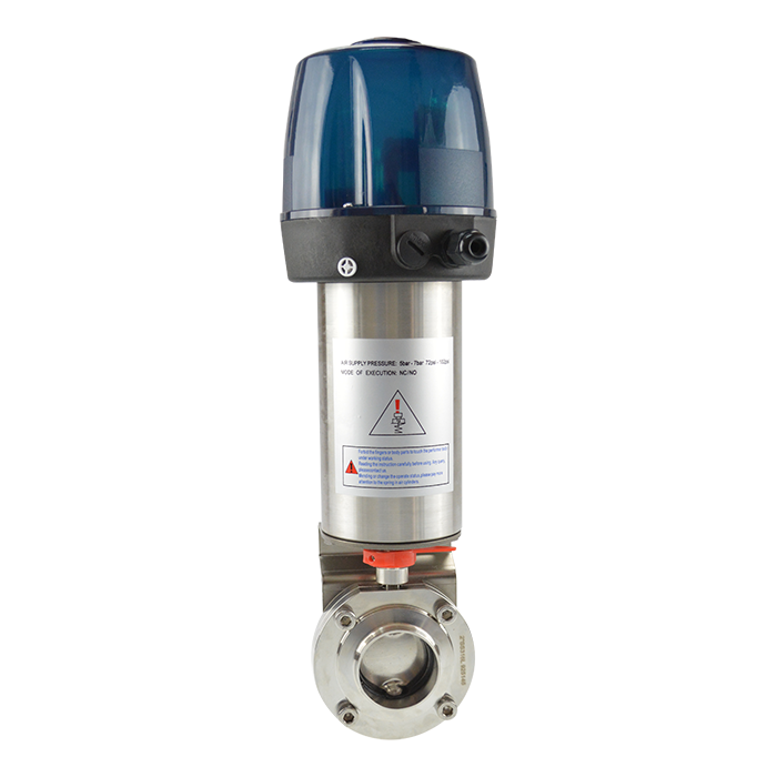 Intelligent pneumatic butterfly valve