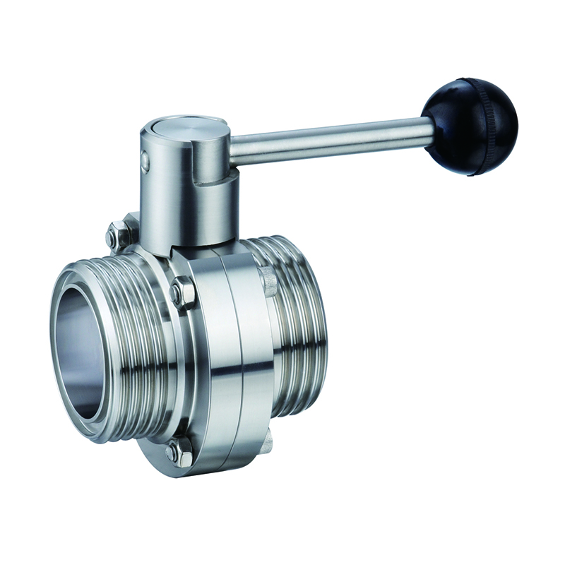 Manual threaded butterfly valve