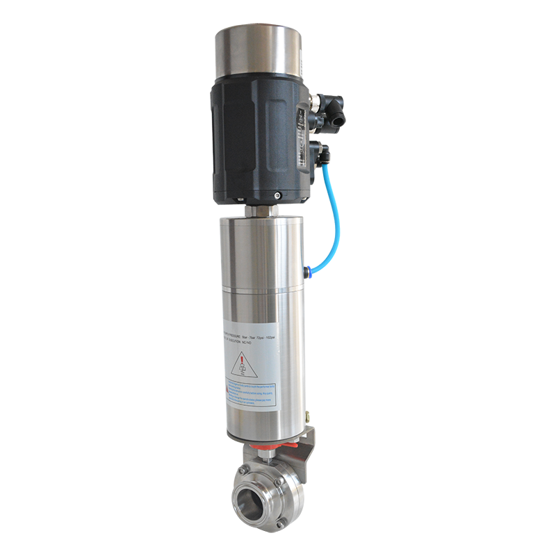 Regulating pneumatic butterfly valve