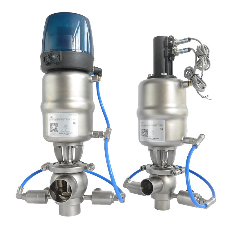 Single seat external cleaning anti mixing valve